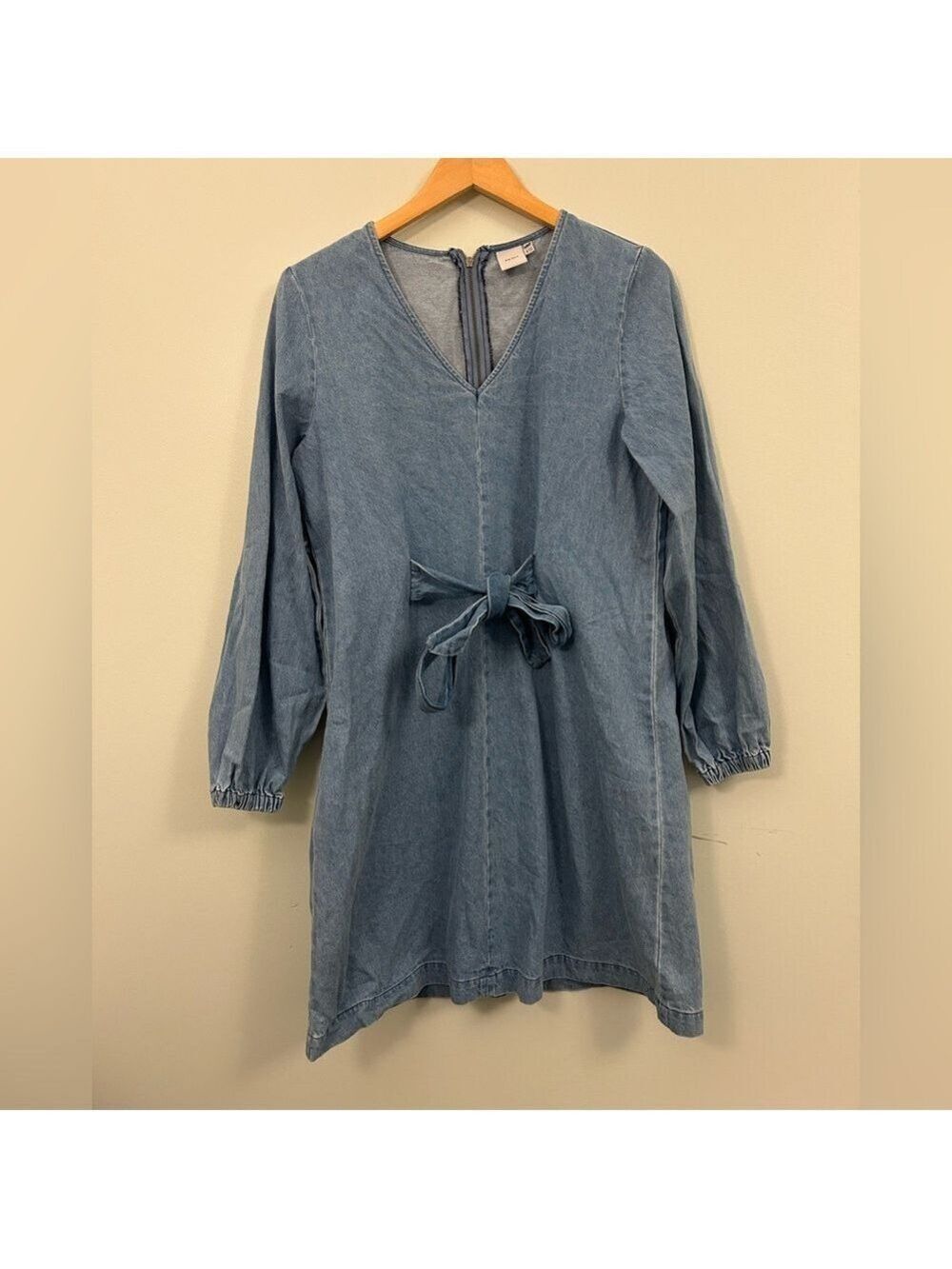 Ichi Denim Tie Front Dress Size 36 - Picture 1 of 7